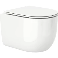 Унитаз подвесной Ceruttispa Oglio Aria CT8909 безободковый, с сиденьем микролифт, белый