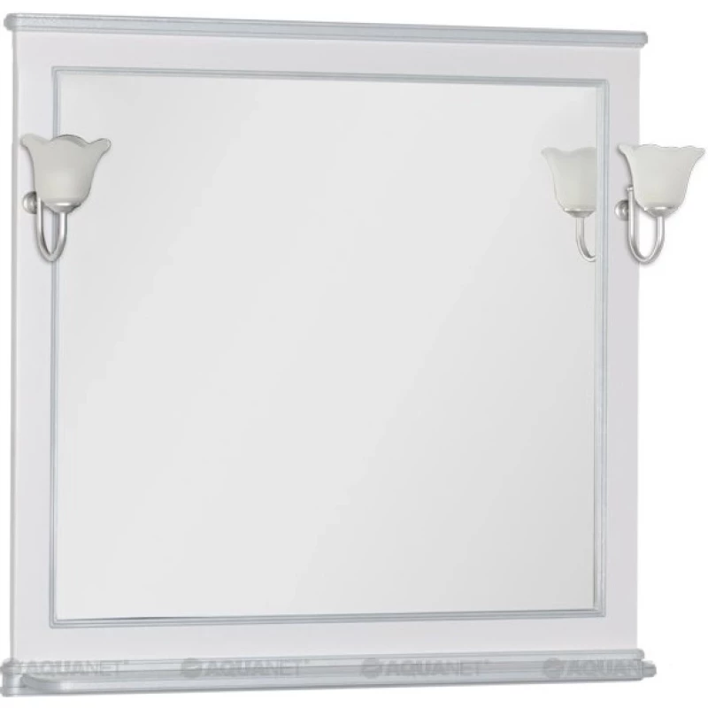 Зеркало 102,2x100 см белый/серебро Aquanet Валенса 00180145
