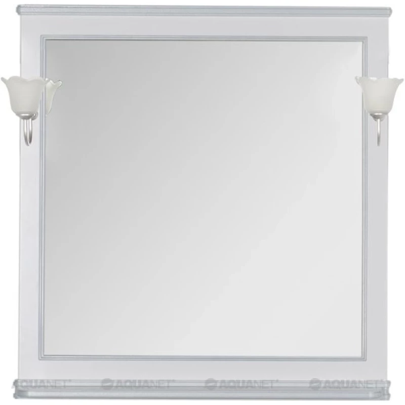 Зеркало 102,2x100 см белый/серебро Aquanet Валенса 00180145