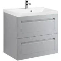 Тумба под раковину Art&Max Platino AM-Platino-580-2C-SO-GCM 57 см, подвесная, светло-серый матовый