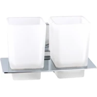 Стакан для зубных щеток D-Lin D212330 двойной, настенный, хром