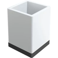 Стакан для зубных щеток Boheme Qubic 10961-B настольный, черный матовый