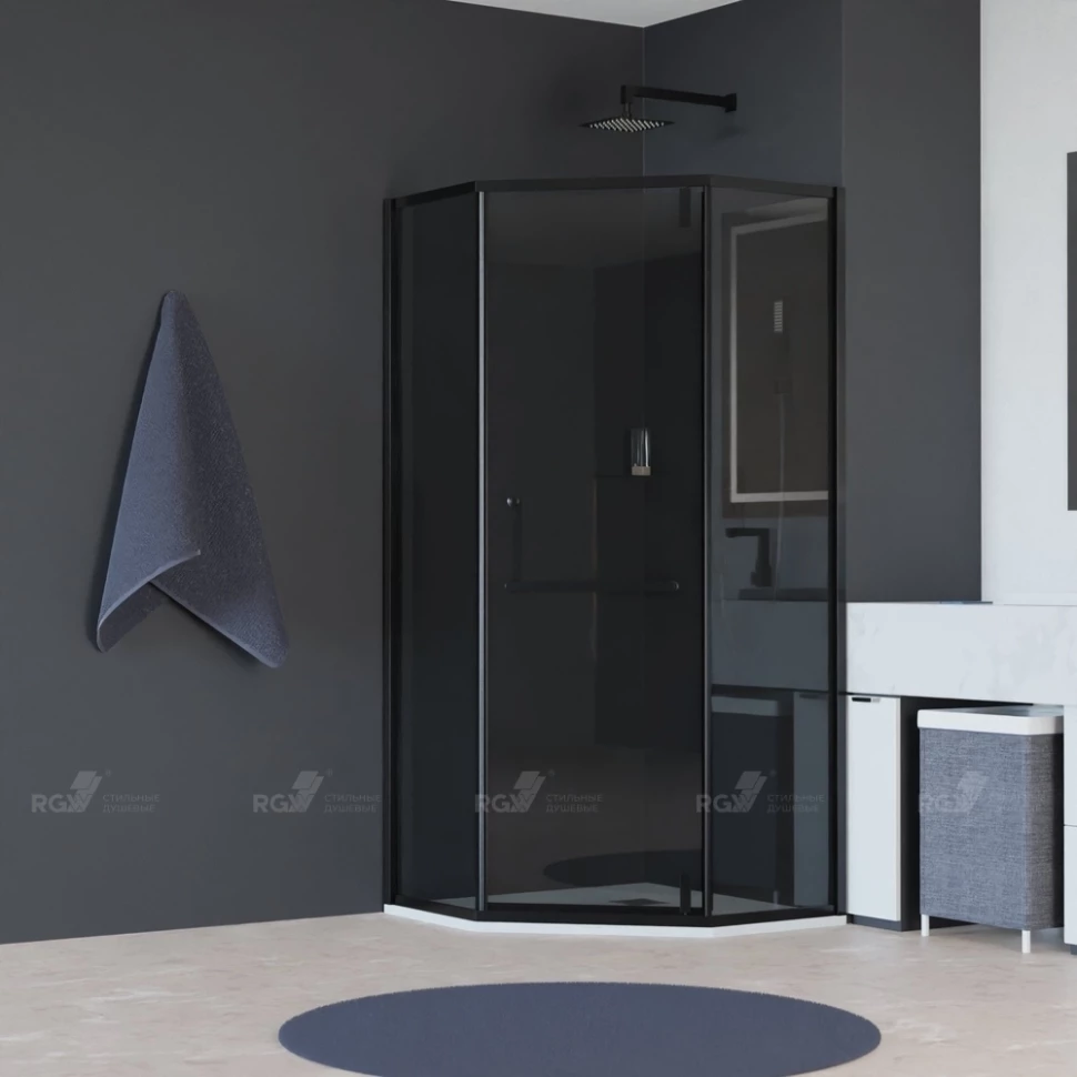 

Душевой уголок 99,5x99,5 см RGW 084-B Hotel 350608400-34 серое