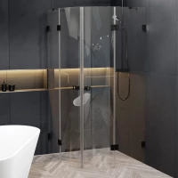 Душевой уголок Riho Scandic NXT X309 G001107121 87,2x87,2 см, профиль черный матовый, стекло прозрачное