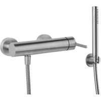 Смеситель для душа Emmevi Filoinox 85002B/IN с душевым гарнитуром, нержавеющая сталь