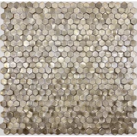 Мозаика Alchimia Aluminium 3D Hexagon Gold 8x14x6