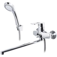 Смеситель для ванны Ekko E22072 универсальный, с душевым гарнитуром, хром