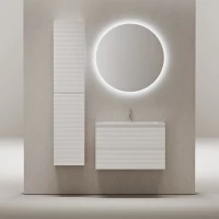 Комплект мебели Sancos Folk FL80W + CN7012 + SF800 81 см, подвесной, белый матовый