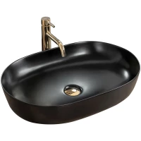 Раковина-чаша Rea Cleo REA-U0035 60,5x41 см, накладная, черный матовый