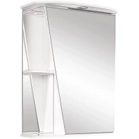 Зеркальный шкаф Misty Бриз Э-Брз02055-01СвП 55x72 см R, с подсветкой, выключателем, белый глянец