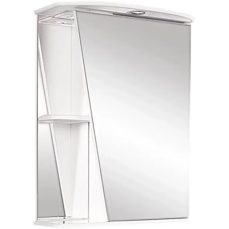 Зеркальный шкаф Misty Бриз Э-Брз02055-01СвП 55x72 см R, с подсветкой, выключателем, белый глянец