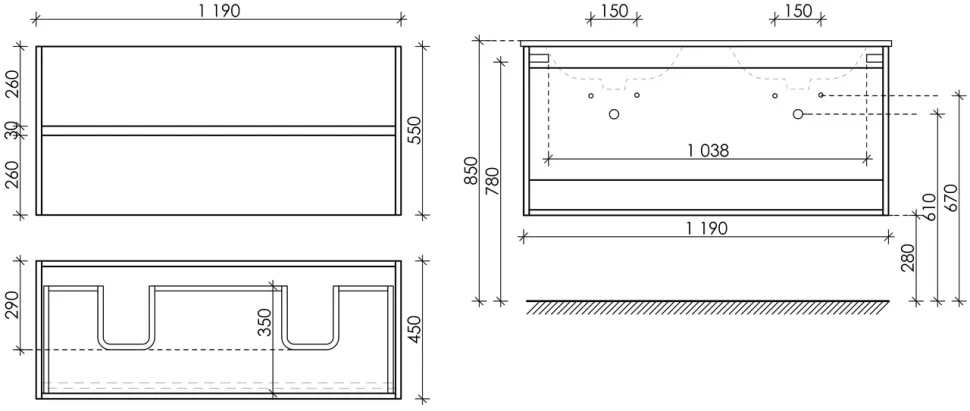 Комплект мебели белый глянец 121 см Sancos Urban UR120-2W + CN7004 + Z1200 SET/UR120-2W/CN7004/Z1200 - фото 9