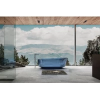 Ванна из полиэфирной смолы Abber Kristall AT9706Saphir 170x80 см, отдельностоящая, сапфир