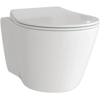 Унитаз подвесной Grossman GR-4459S безободковый, с сиденьем микролифт, белый