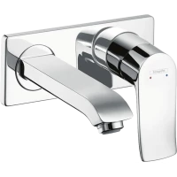 Смеситель для раковины Hansgrohe Metris 31251000 встраиваемый, с выпуском, хром