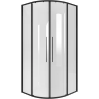 Душевой уголок Niagara NG-6825-34BLACK 80x80 см, профиль черный матовый, стекло прозрачное