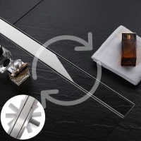 Душевой трап (лоток) Rea Neo&Pure Pro REA-G0989 100 см, с решеткой, 2 в 1 под плитку, матовый хром