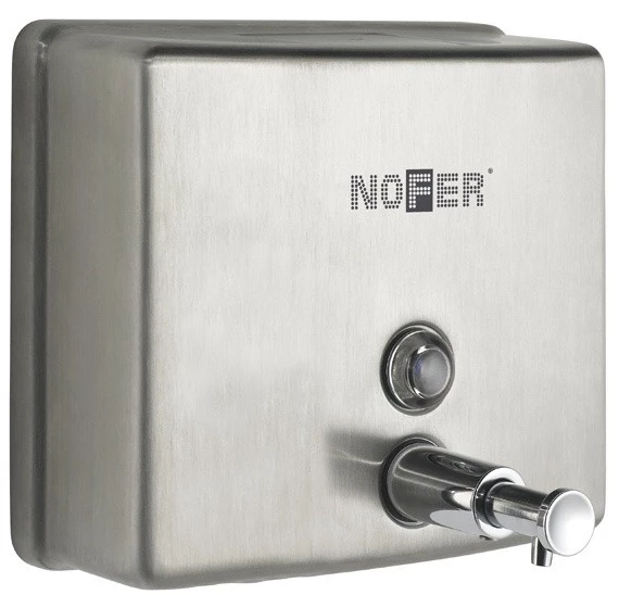 Диспенсер для мыла 1200 мл матовый хром Nofer Inox 03004.S диспенсер туалетных накладок nofer