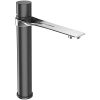 Смеситель для раковины Webert One-B NB830402441 с донным клапаном, нержавеющая сталь/черный матовый