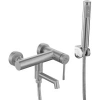 Смеситель для ванны Fashun A53033 с душевым гарнитуром, сатин