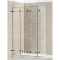 Шторка на ванну WeltWasser 100ZD4-100 10000002761 100 см, профиль хром, стекло прозрачное