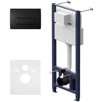 Инсталляция для унитаза Am.Pm Pro M I012704.8038 с кнопкой смыва, черный матовый