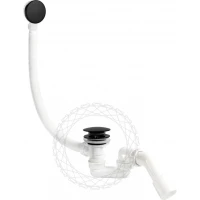 Слив-перелив для ванны Filarete FL90BL автомат, черный матовый