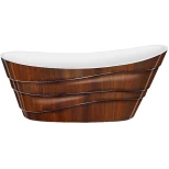 Изображение товара акриловая ванна 170x74,5 см lagard alya brown wood lgd-alya-bw