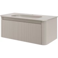 Тумба с раковиной Armadi Art Voi Cashmere 782-100-R-C + 786-100-C 102 см, подвесная, кашемир матовый