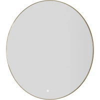 Зеркало Armadi Art 545-80-G 80x80 см, с LED-подсветкой, сенсорным выключателем, диммером, антизапотеванием, золотой