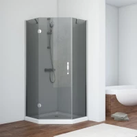 Душевой уголок Vegas Glass AFA-Pen TUR NOVO h1890 120 08 07 L 120x120 см L, профиль хром, стекло графитовое
