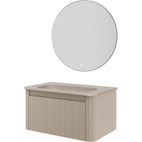 Комплект мебели Armadi Art Voi Daphne 782-080-R-D + 786-080-D + 545-80-CR 82 см, подвесной, бежевый матовый