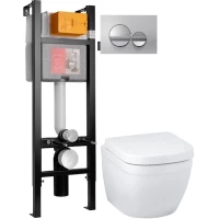 Комплект подвесной унитаз Grohe Euro Ceramic 39206000 + 39330001 + система инсталляции Jacob Delafon E33131RU-NF + E20859-CP-MTC
