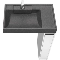 Тумба с раковиной белый глянец 80 см Акватон Лондри 1A2361K1LH010