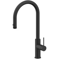 Смеситель для кухни Paulmark Galant Ga213077-AN с подключением к фильтру, выдвижным изливом, антрацит