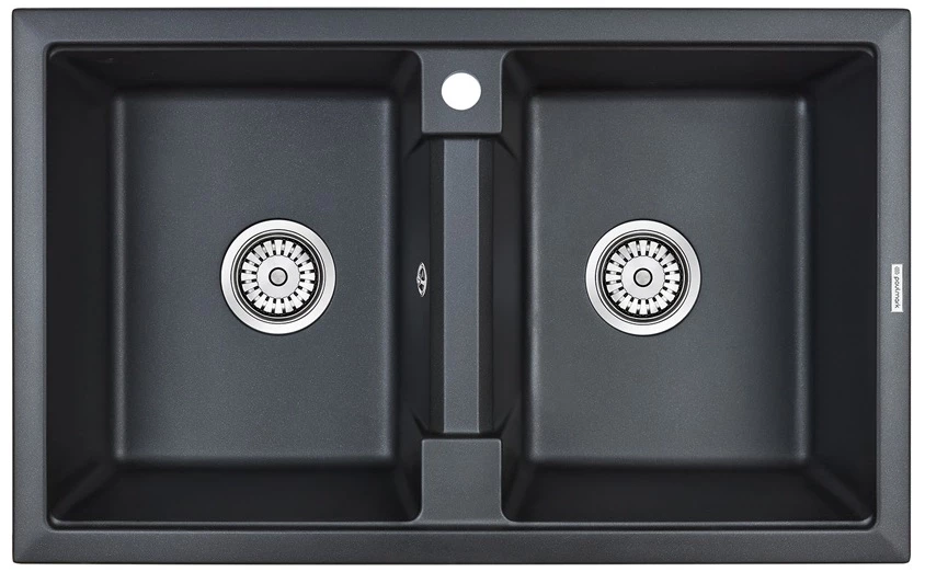 Кухонная мойка Paulmark Tandem черный металлик PM238150-BLM
