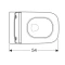 Унитаз подвесной Geberit Smyle Square 500.685.01.1 безободковый, с сиденьем микролифт, белый - 4