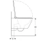 Унитаз подвесной Geberit Smyle Square 500.685.01.1 безободковый, с сиденьем микролифт, белый - 6