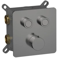 Термостат для ванны AQUAme AQM8811GM встраиваемый, оружейная сталь