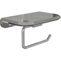 Держатель туалетной бумаги Knotlor Space PH103C с полкой для телефона, хром