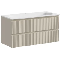 Тумба с раковиной бежевый матовый 101 см Sancos Snob R SNR100CE + CN7013