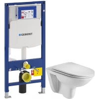 Комплект подвесной унитаз WeltWasser Baarbach 004GL-WT 10000003811 + система инсталляции Geberit 111.300.00.5