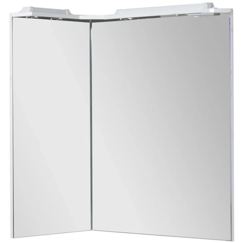Зеркало угловое 88x111,3 см с подсветкой белый Aquanet Корнер 00158820