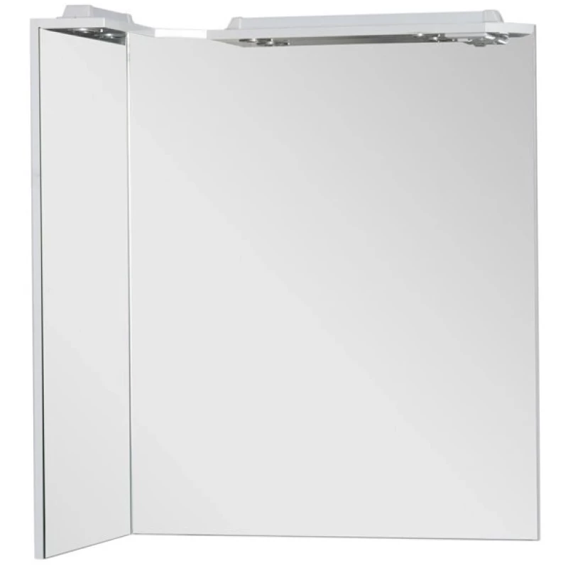 Зеркало угловое 88x111,3 см с подсветкой белый Aquanet Корнер 00158820