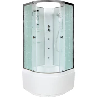 Душевая кабина 90x90x208 см Deto EM4590NGM матовое с прозрачным узором