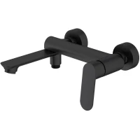 Смеситель для раковины Splenka S41.30.06 с душевым гарнитуром, черный матовый