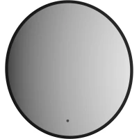 Зеркало Defesto Aura DF 2992R 50x50 см, с LED-подсветкой, сенсорным выключателем, диммером, черный матовый