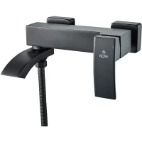 Смеситель для ванны Rose R1552H с душевым гарнитуром, черный матовый