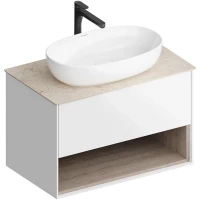 Тумба белый глянец/дуб орегон 77,9 см Kerama Marazzi Plaza Modern PLB.M.80.1\WHT