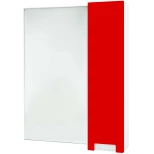 Изображение товара зеркальный шкаф 78x80 см красный глянец/белый глянец r bellezza пегас 4610413001035